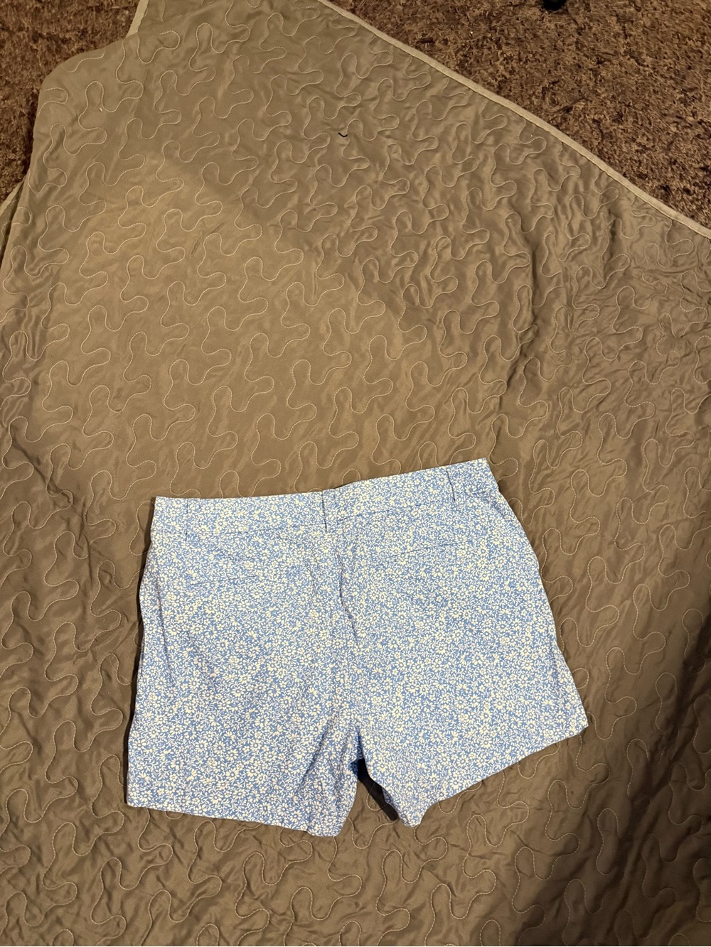 J. Crew Light Blue Floral High-Rise Shorts